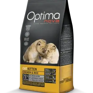 OPTIMA NOVA CAT Kitten Chicken & Rice - Пиле и ориз 8кг