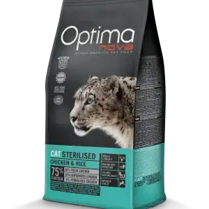 OPTIMA NOVA CAT Sterilised Chicken & Rice - Пиле и ориз 8кг