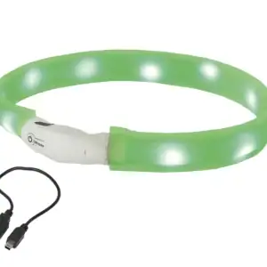 LED нашийник VISIBLE с USB зелен размер L