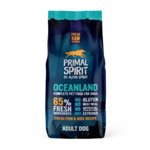 Primal Spirit Oceanland - Суха храна за куче с 45% прясна риба 20% прясно пилешко месо и ориз 12кг