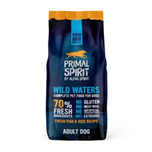 Primal Spirit Wild waters - суха храна за куче с прясна риба 50% и 20% прясно пилешко месо 12кг