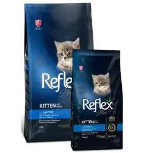 Reflex+ Kitten Salmon1.5kg - Пълноценна храна за подрастващи котки от всички породи със сьомга 1.5 кг