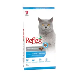 Reflex Salmon & Anchovy Adult Cat - Пълноценна храна за израснали котки от всички породи със сьомга и аншоа 15 кг