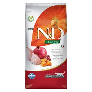 N&D CAT ADULT PUMPKIN  5kg коте,тиква с пъдпъдък  и нар