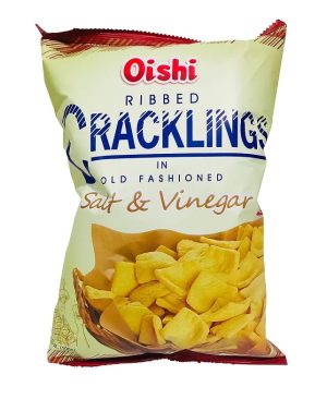 Oishi Ribbed Cracklings Salt & Vinegar Flavor (90g)