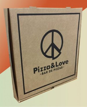 Caja para pizzas 32x32x4 a 1 sola tinta