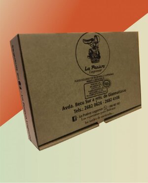 Caja para pizzas 20x30x6 a 1 sola tinta