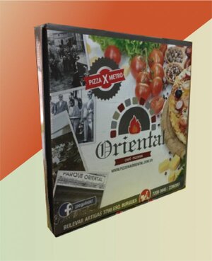 Caja para pizza 32x32x4 a 4 tintas