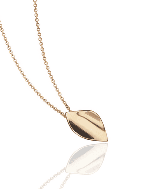 Mini Blad anheng i 585 gull