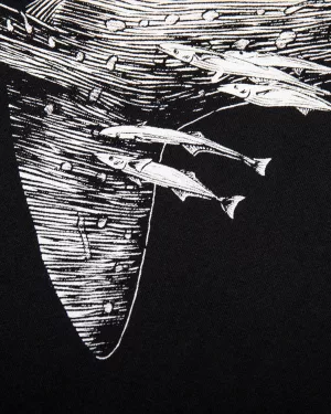 CAMISETA ACTIVISTA TIBURON BALLENA NEGRA