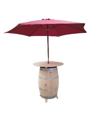 Table Haute Barrique Réhaussée + Parasol – Image 2