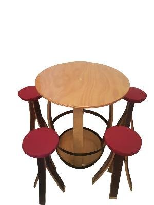 Ensemble Repas Barrique + 4 Tabourets – Image 3
