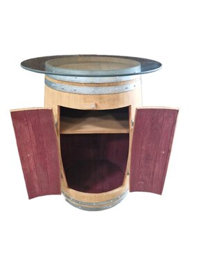 Bar Barrique Table Tonneau Plateau Verre – Image 3