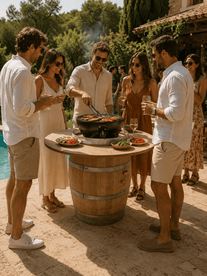 Table Haute Tonneau + Barbecue à Gaz – Image 3