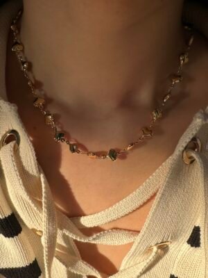 Collier coeur en acier inoxydable