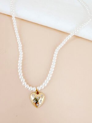 Collier coeur doré