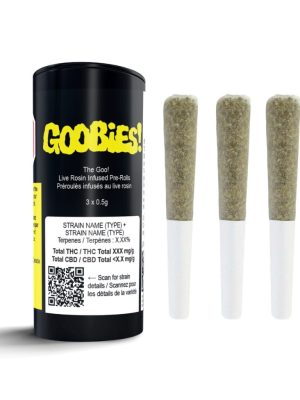 GOOBIES! Live Rosin Infused Pre-Rolls 3 Pack by The Goo! Hybrid Montrose Cannabis