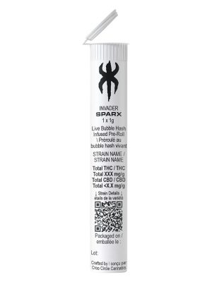 Live Bubble Hash Infused Pre-Roll Single SPARX | Invader | Montrose Cannabis