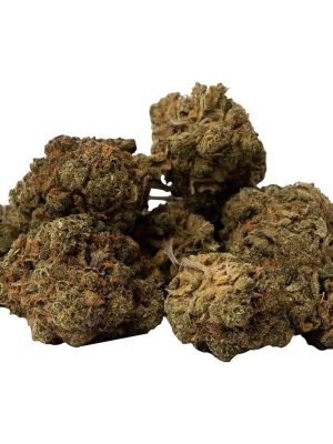 Space Race Cannabis Houston's Problem 7g package displaying dense sativa dried flower buds.