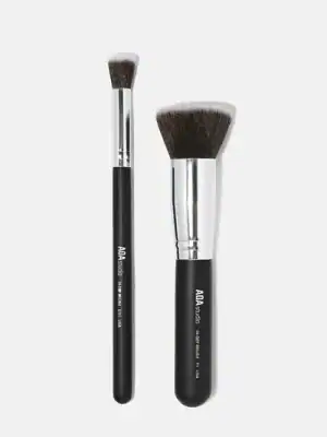 Duo Brochas Kabuki Plana Para Base y Polvo AOA Studio F1 y E101