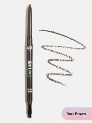 Lapiz Delineador De Ojos Con Pincel Easy Liner Aoa Studio - Marron (Dark Brown)