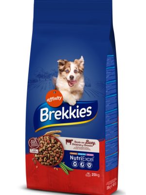 Premium klasės sausas maistas šunims Brekkies su jautiena (20 kg)