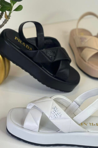 Prada Monolith Padded Leather Platform Shoes