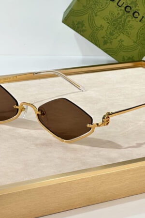 Gucci GG1086S Rectangular Ivory Sunglasses #2