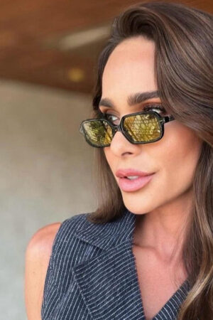 Miu Miu Slim Rectangle Frame Sunglasses