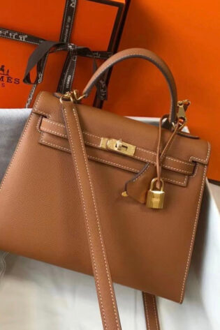 Hermes Kelly 25Cm Caviar leather Bag