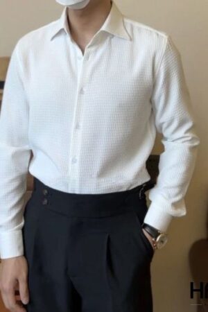 [Premium] Embossed Seersucker Shirt