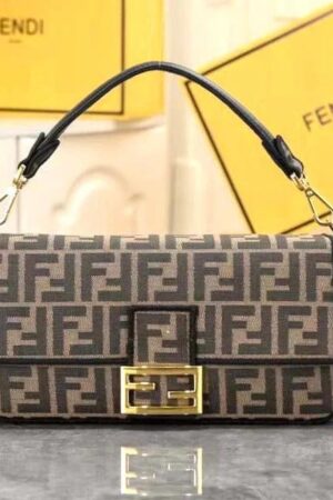 Fendi Baguette FF canvas Bag