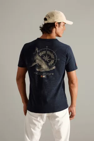 CAMISETA TIBURON MARTILLO BRUJULA AZUL CADENA 2