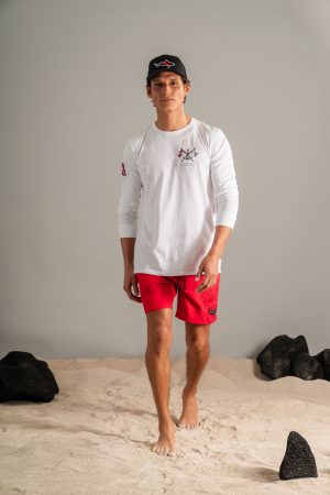 CAMISETA MANGA LARGA BANDERA BUCEO BLANCA