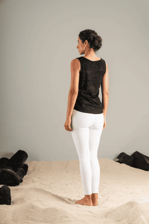 CAMISETA SIN MANGA TIBURON TIGRE NEGRO