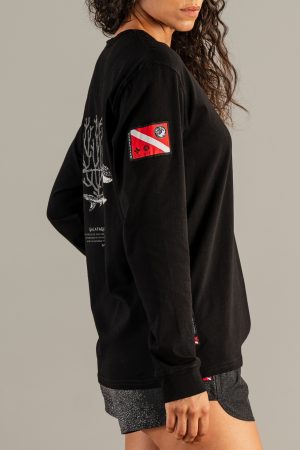 CAMISETA MANGA LARGA ARRECIFE DE CORAL NEGRO