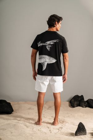 CAMISETA TIBURÓN BALLENA NEGRA