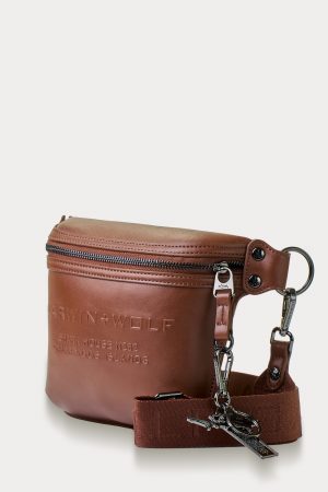 Cartera Crossbody bag canguro Darwin And Wolf cafe