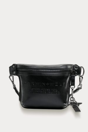 Cartera Crossbody bag canguro Darwin And Wolf negra