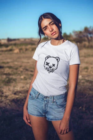 Panda X – Women’s Printed T-Shirt (Funky Style, Half Sleeves)