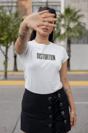 DISTORTION Women Printed T-Shirt