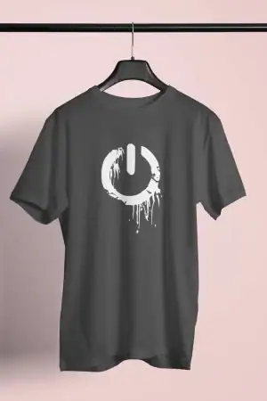 Turn On – Men’s Printed T-Shirt (Funky Style, Half Sleeves)