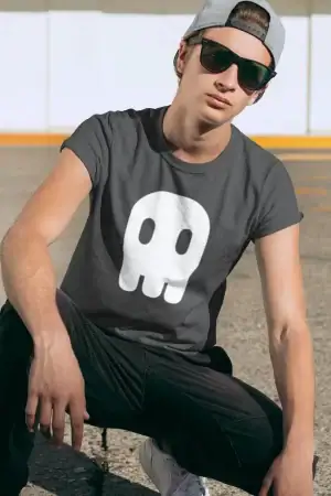 Lil Skull – Men’s Printed T-Shirt (Funky Style, Half Sleeves)