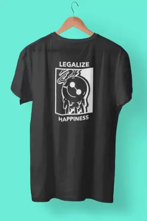 Legalize Happiness – Men’s Printed T-Shirt (Funky Style, Half Sleeves)