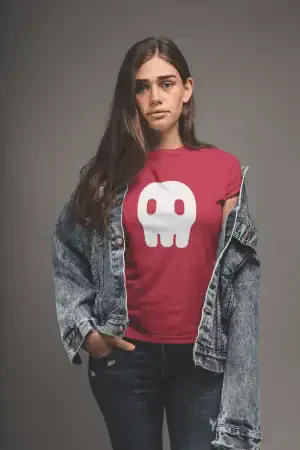 Little Skulls – Women’s Printed T-Shirt (Funky Style, Half Sleeves)