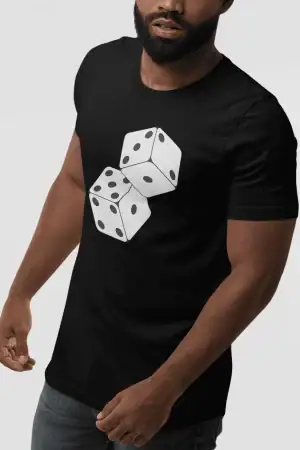 Dice – Men’s Printed T-Shirt (Funky Style, Half Sleeves)
