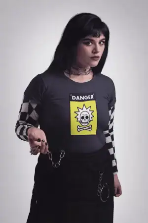 Danger Rick Sanchez Warning Sign – Women’s Printed T-Shirt
