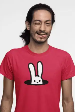 Bunny Out Of Hole – Men’s Printed T-Shirt