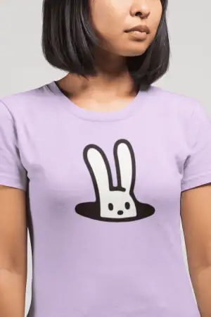 Bunny Out Of Hole – Women’s Printed T-Shirt