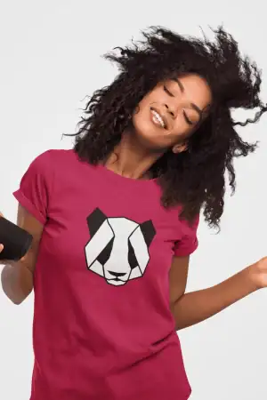 Panda Paper Fold Effect – Women’s Printed T-Shirt